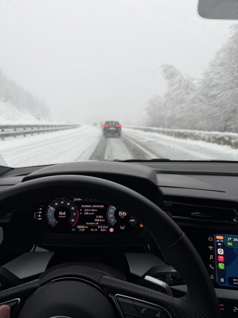 Vožnja po mećavi na autocesti